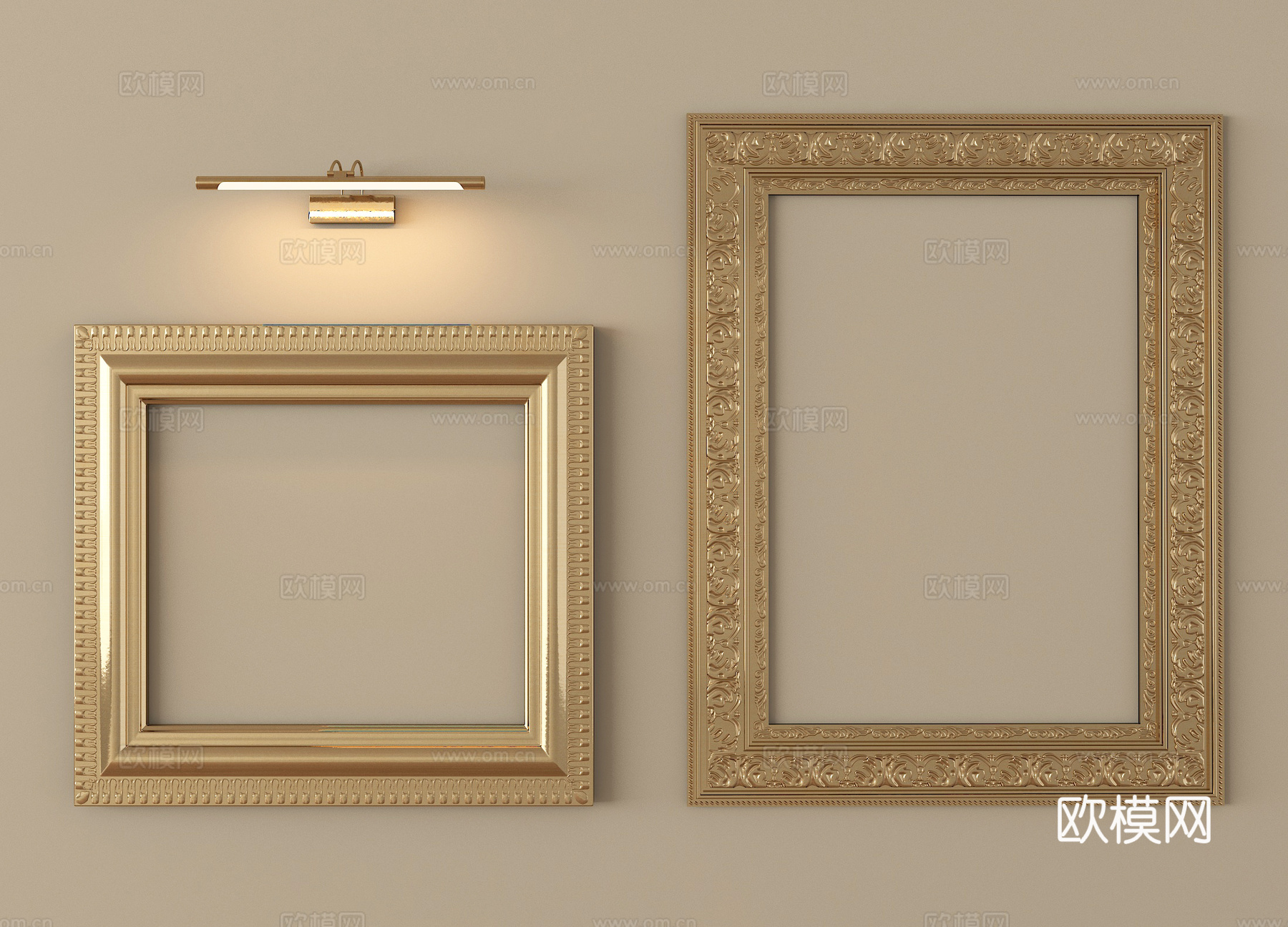 欧式画框组合su模型