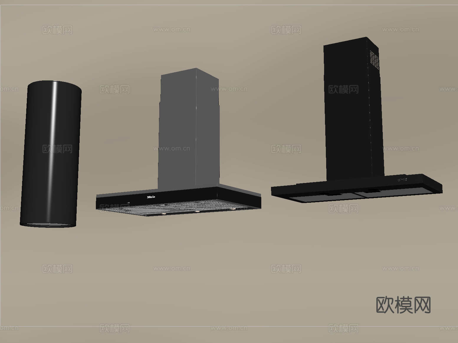 现代抽油烟机 吸式油烟机su模型