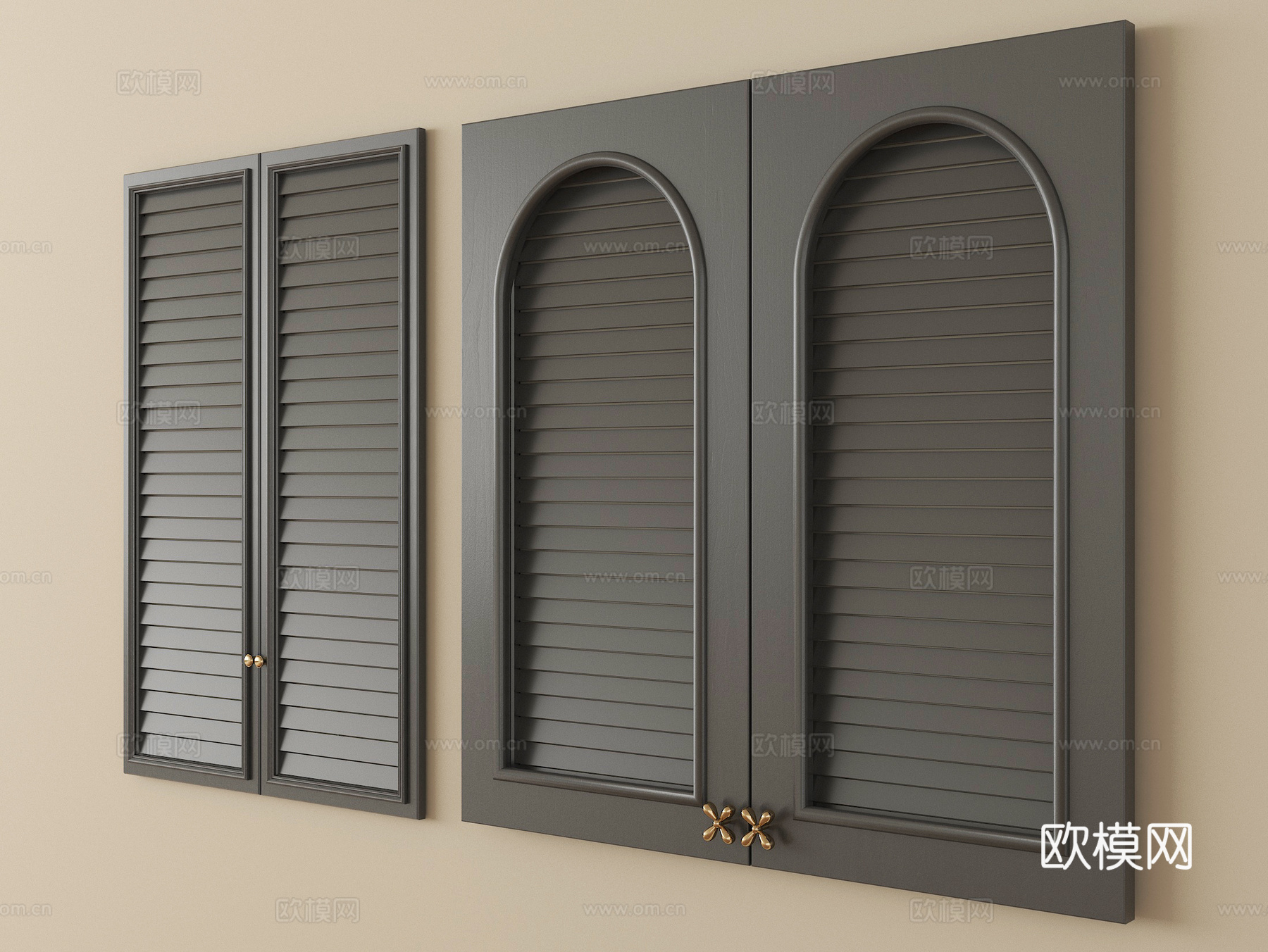 法式衣柜门 门板 家具门su模型su模型