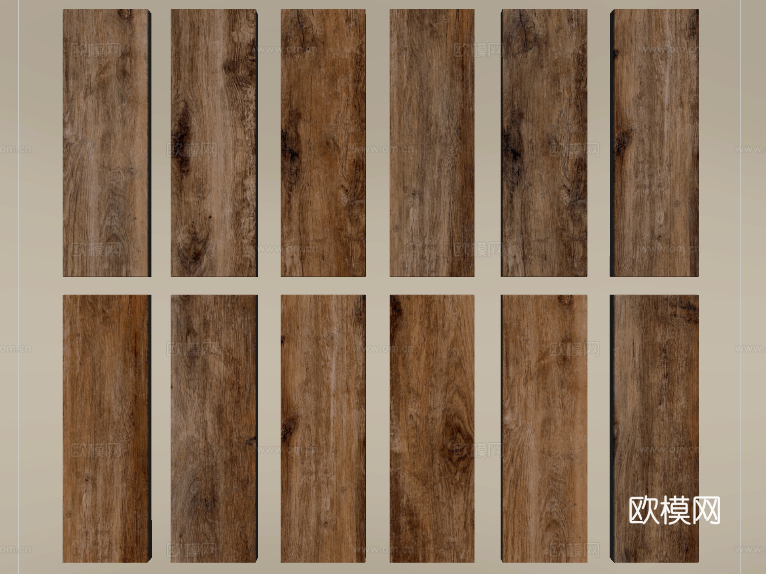 现代旧木头 老木板 木材su模型
