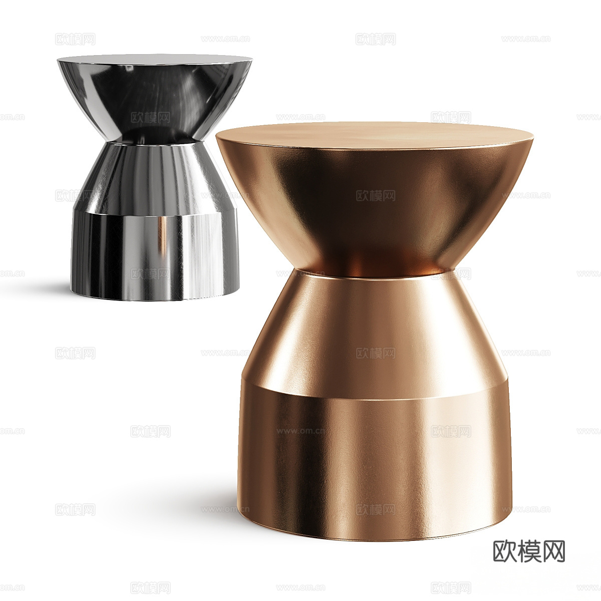 De Padova铸造雕塑凳咖啡桌3d模型下载