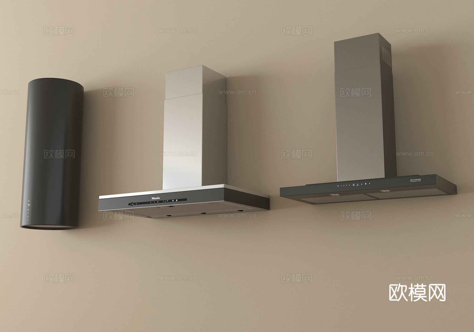 现代抽油烟机 吸式油烟机su模型