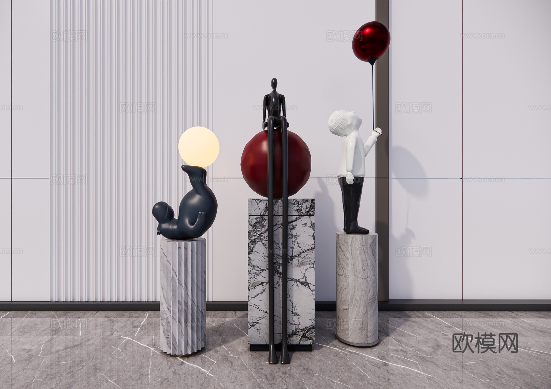 陈设雕塑su模型