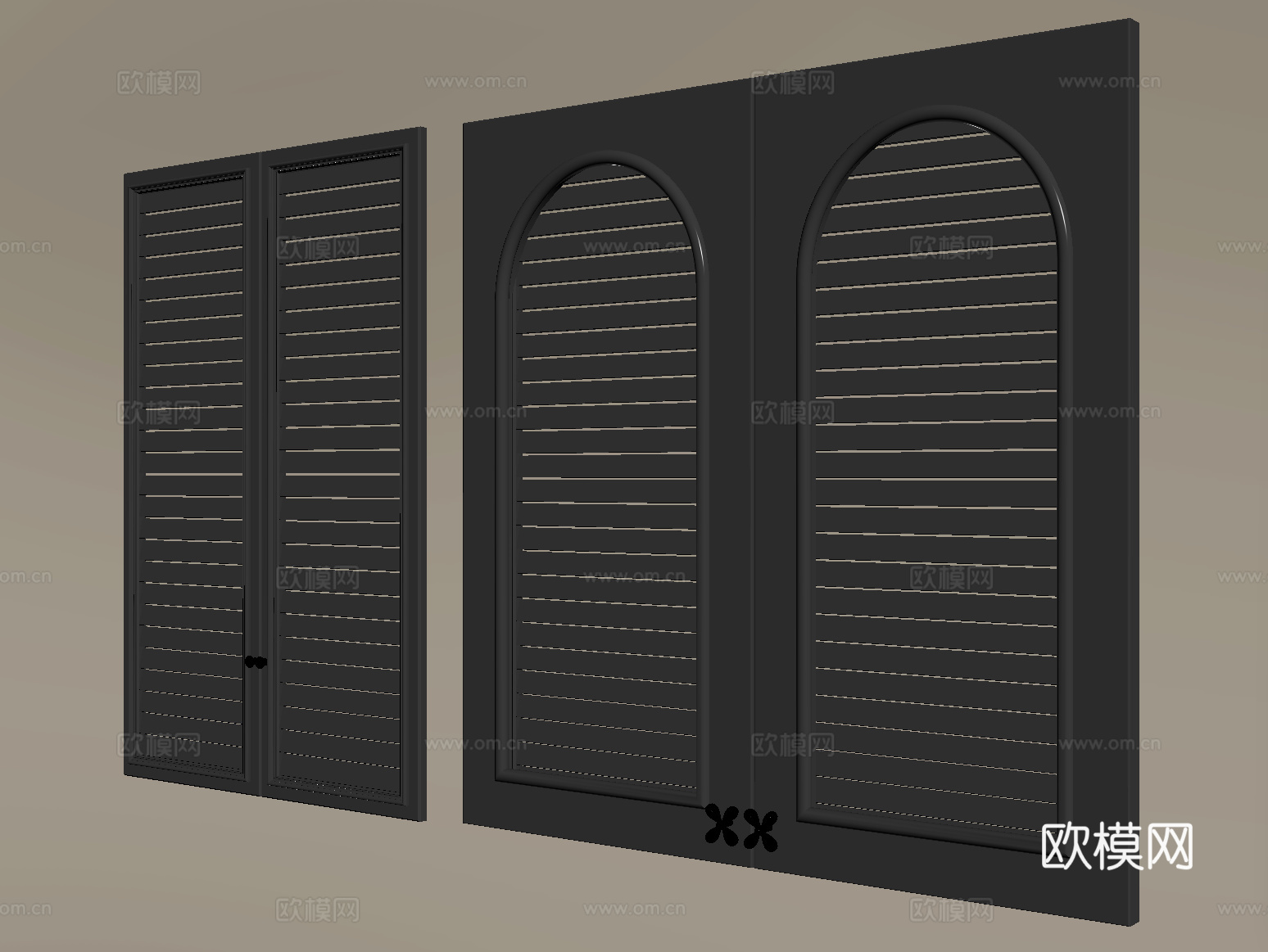法式衣柜门 门板 家具门su模型su模型