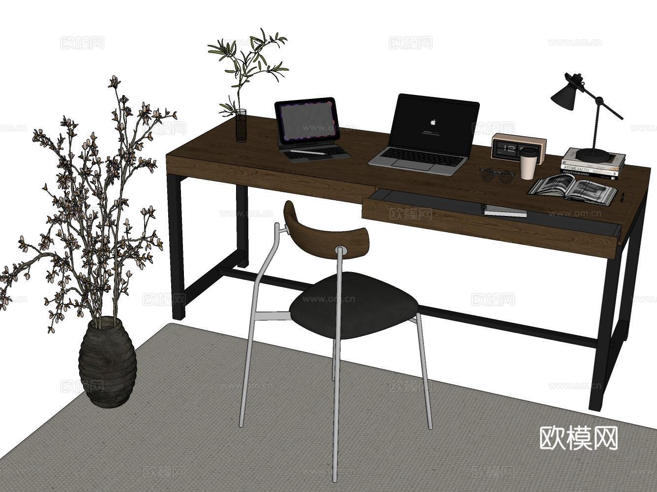 书桌su模型