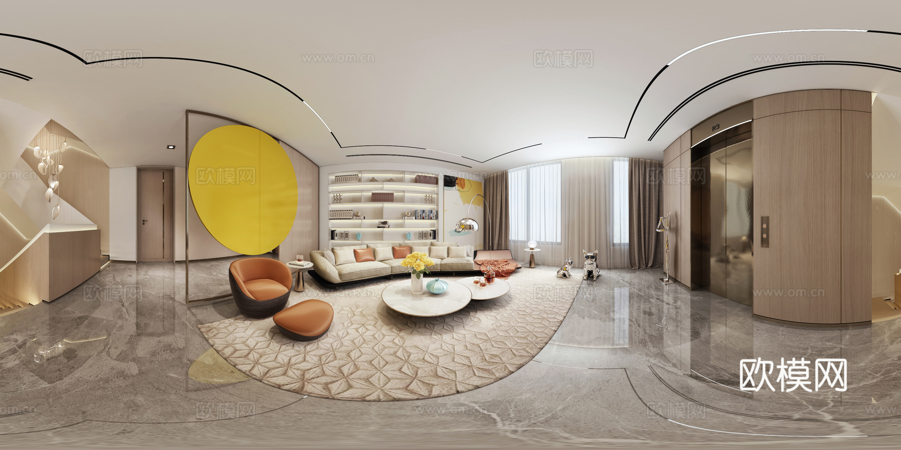 龙湖样板间大平层 最新全套施工图 效果图合集cad施工图