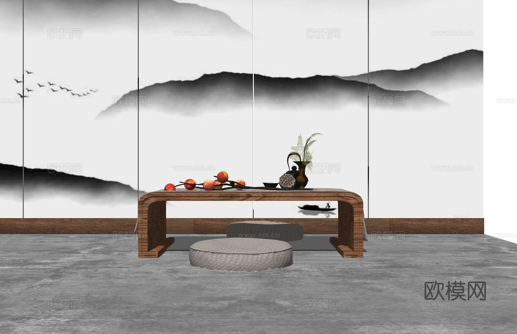 茶台 小品 茶桌椅 茶桌 茶几 器具 茶具su模型