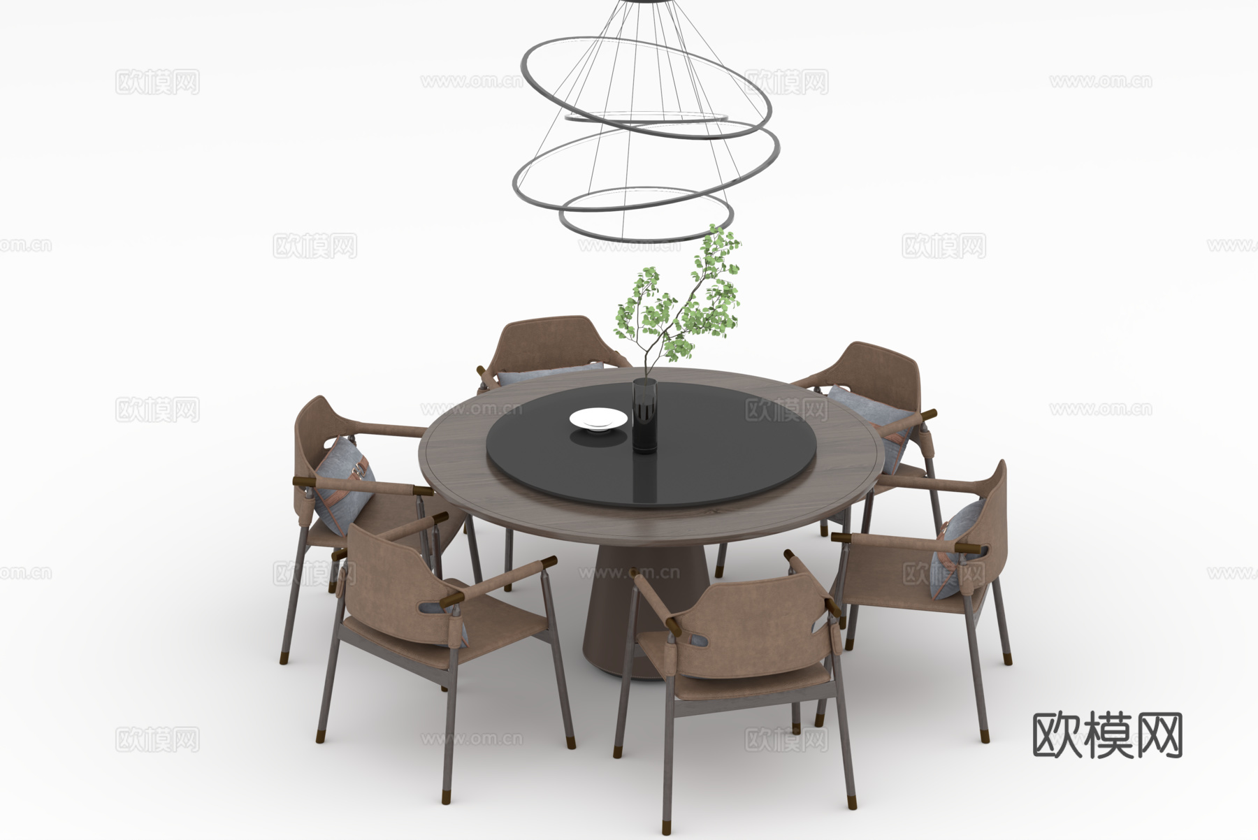 餐桌组合3d模型下载