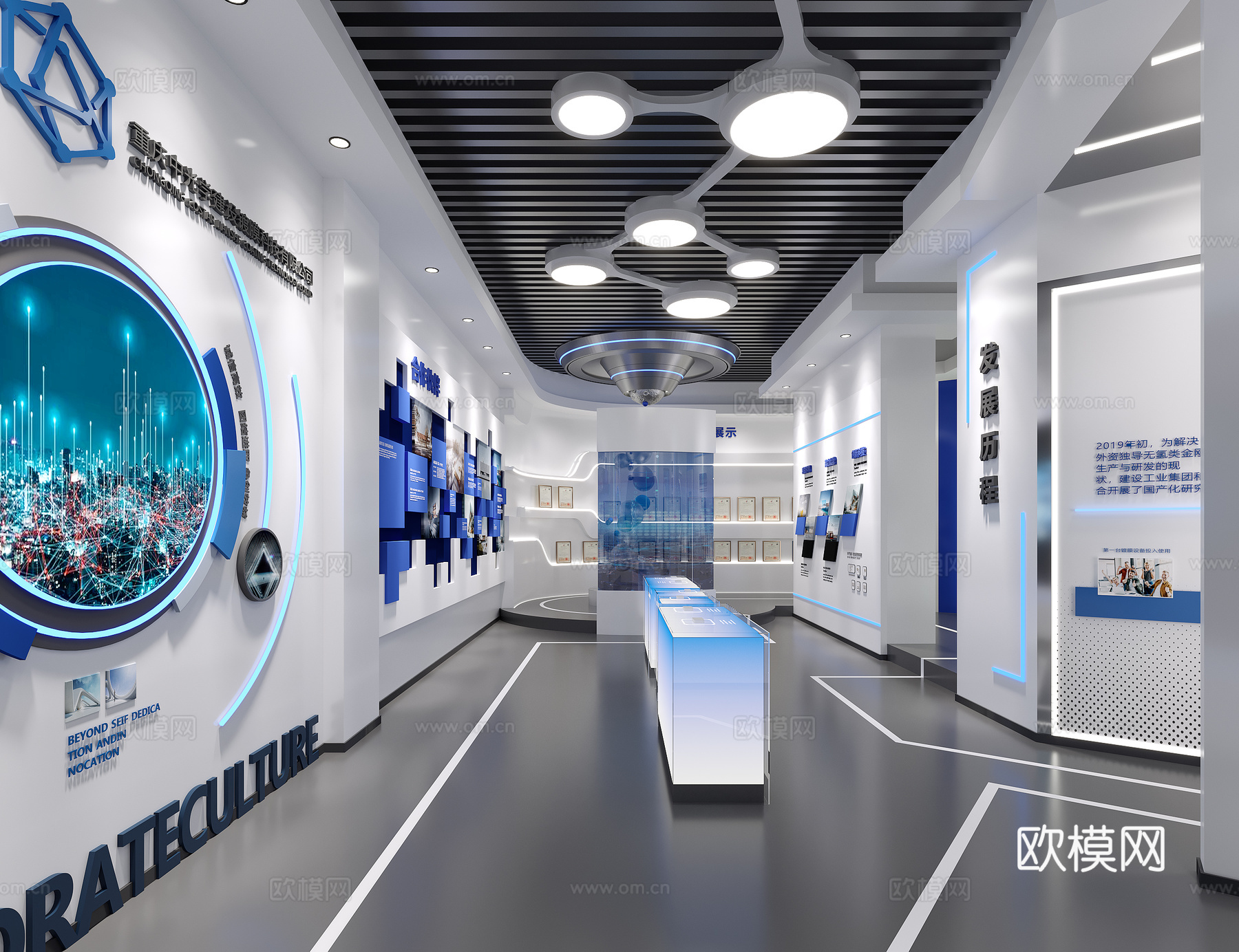 科技展厅cad施工图