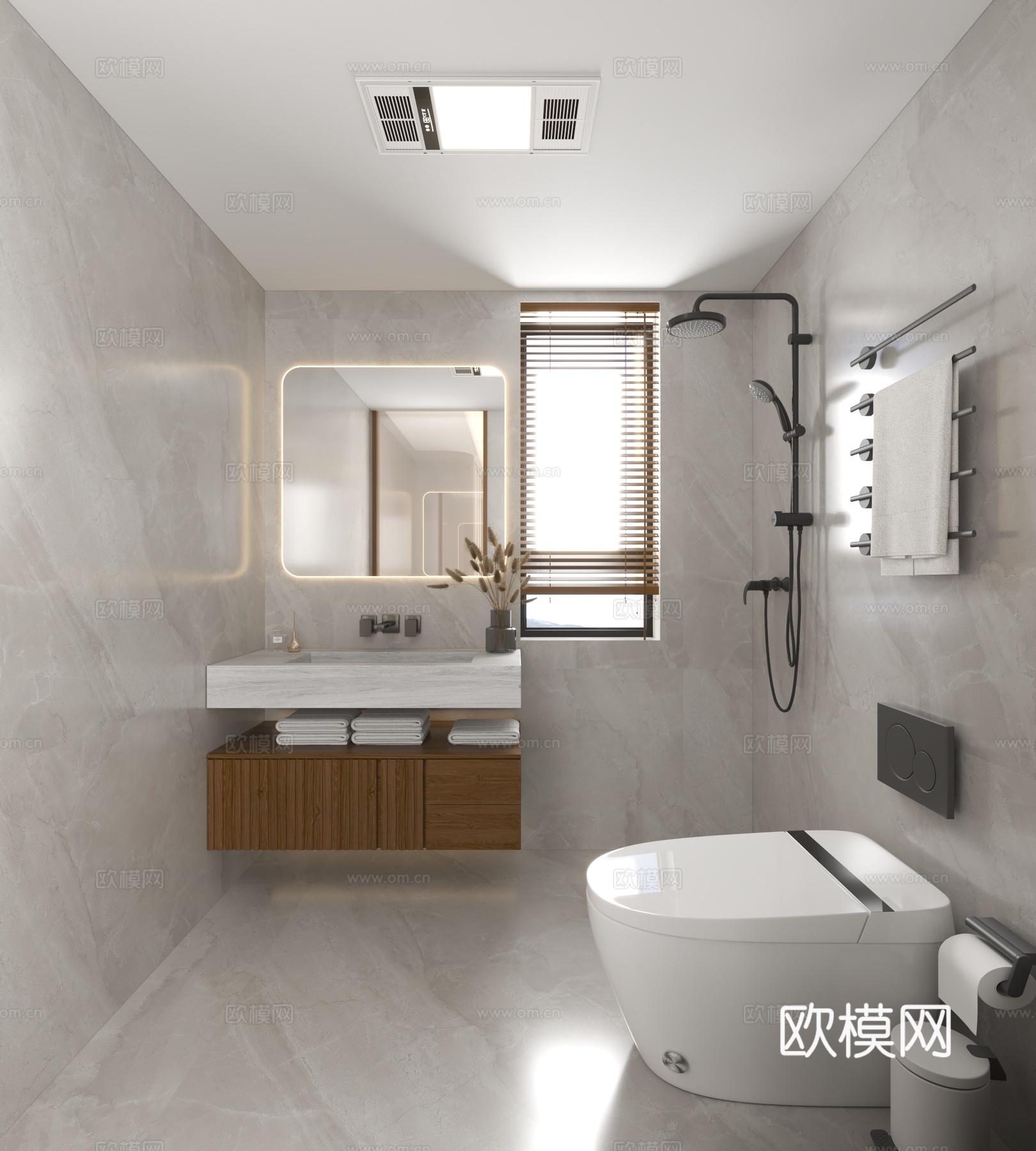 KTV棋牌室卫生间3d模型下载（渲染图5）