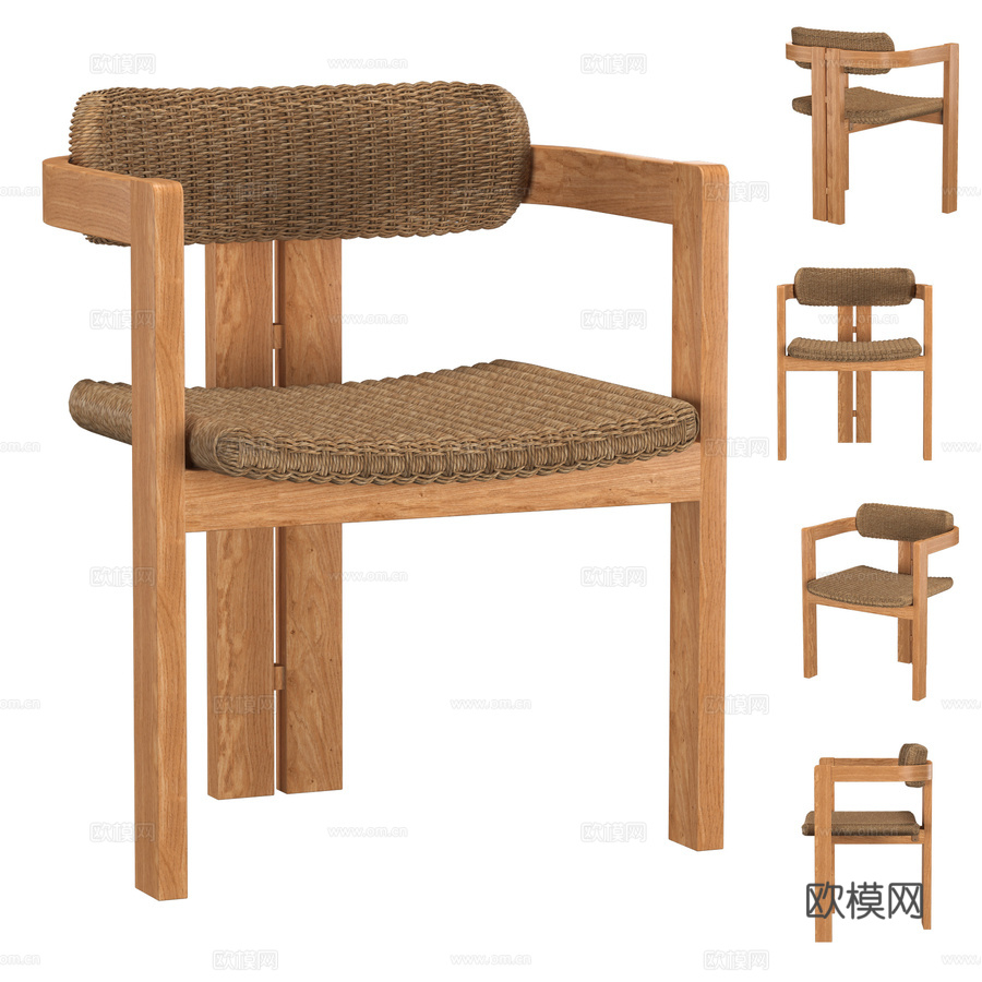 Eichholtz Donato户外餐椅3d模型下载（渲染图1）