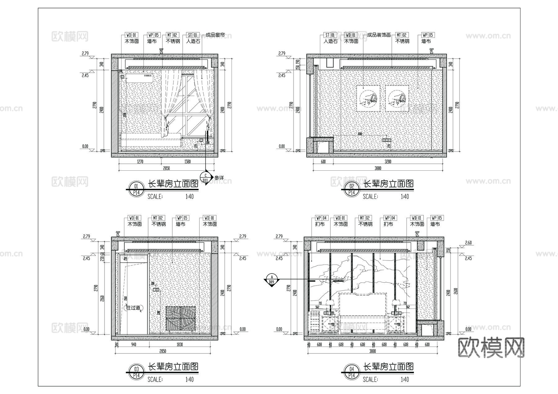 别墅 样板间 最新全套施工图 效果图合集cad施工图