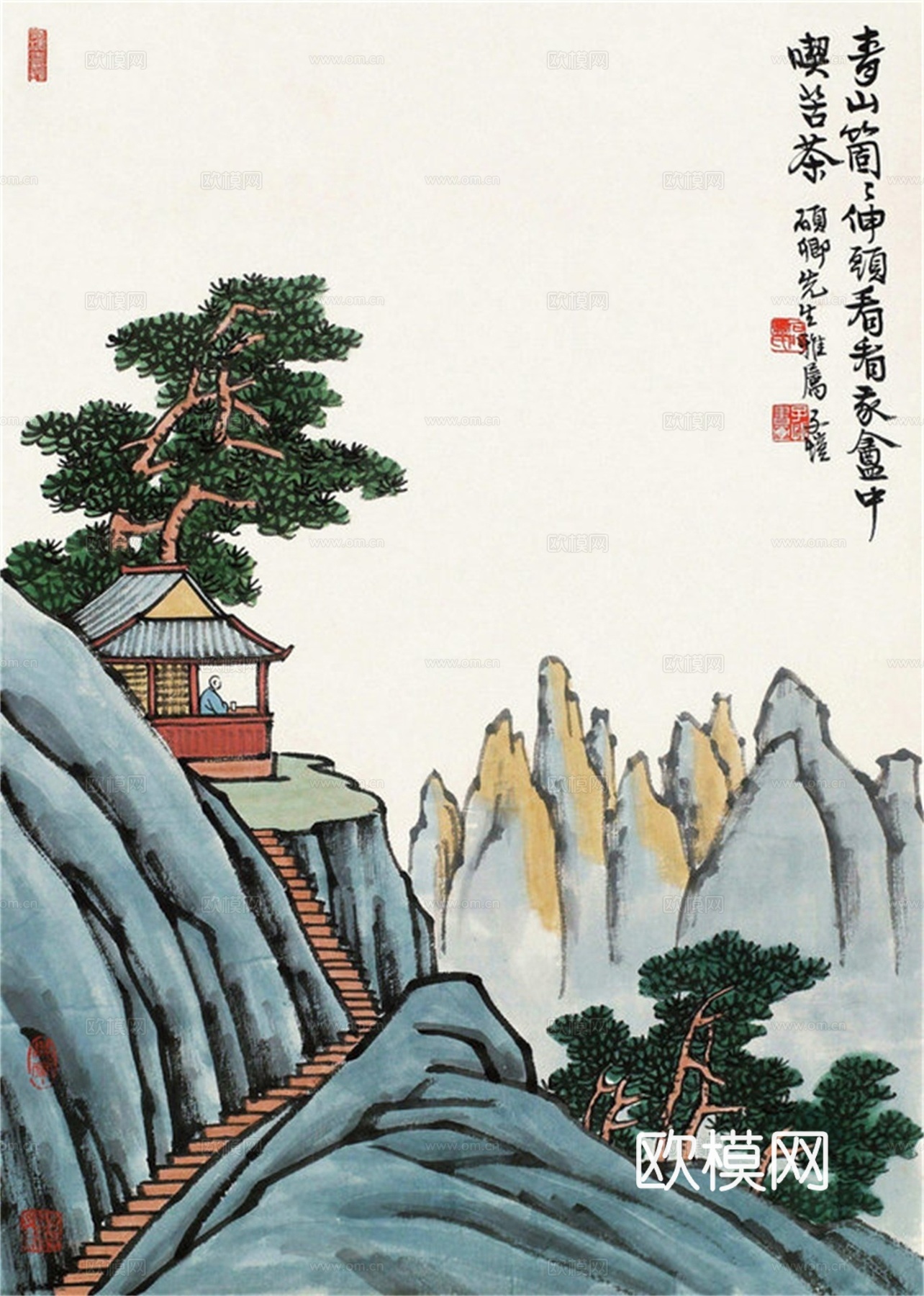 丰子恺水墨绘画作品，写意水墨画，水墨风漫画11下载