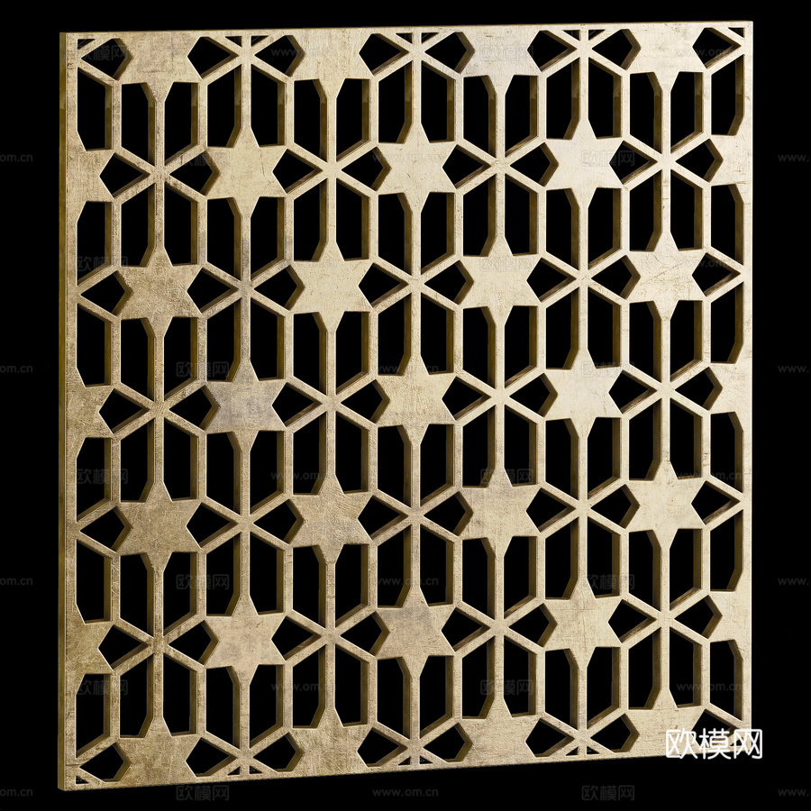 方形装饰板套装73d模型下载（渲染图4）