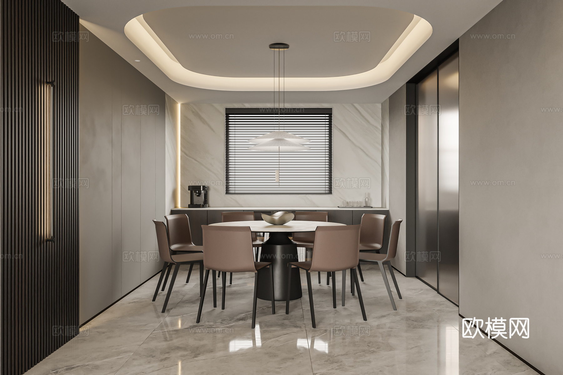 意式客餐厅3d模型下载（渲染图4）