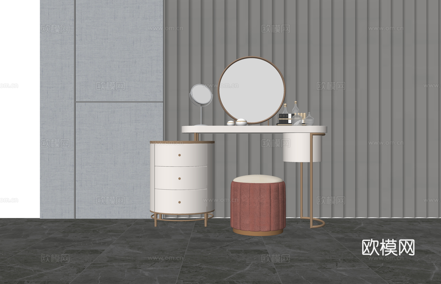 卫生间 阳台 化妆 梳妆台 晾衣架 桌子su模型