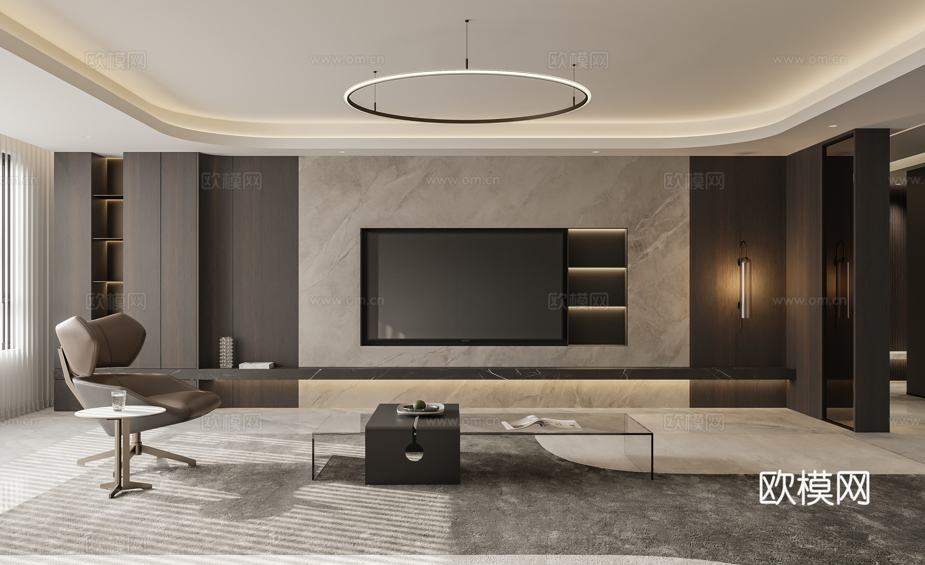 意式客餐厅3d模型下载（渲染图1）