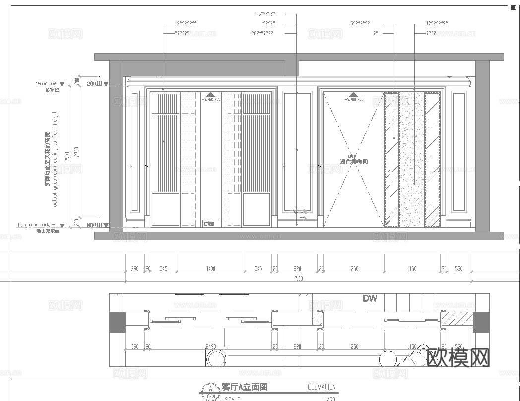 别墅 样板间 最新全套施工图 效果图合集cad施工图