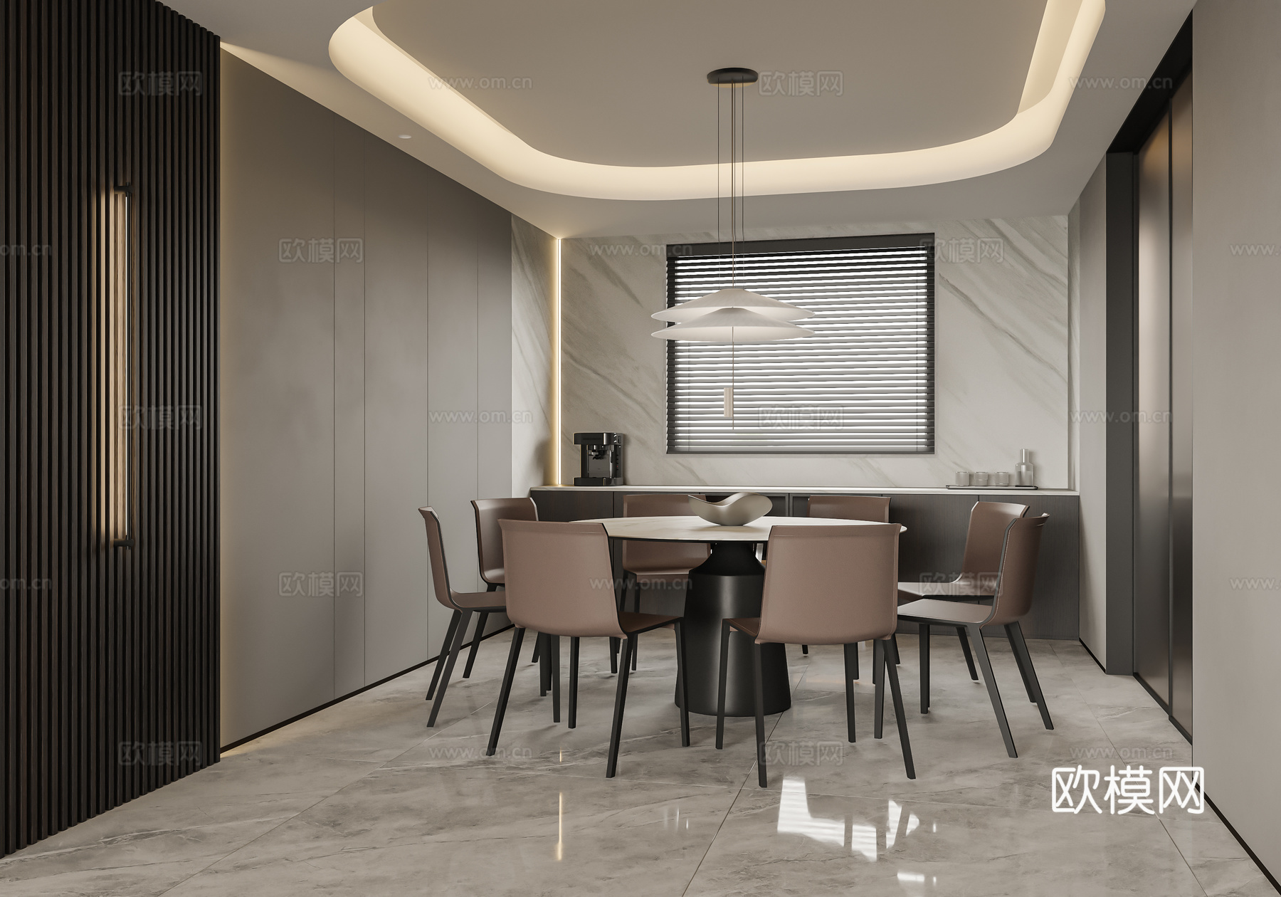 意式客餐厅3d模型下载（渲染图5）