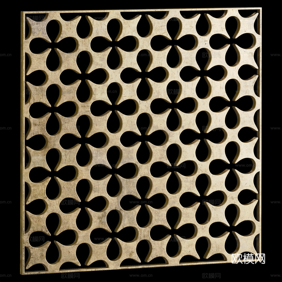 方形装饰板套装73d模型下载（渲染图2）