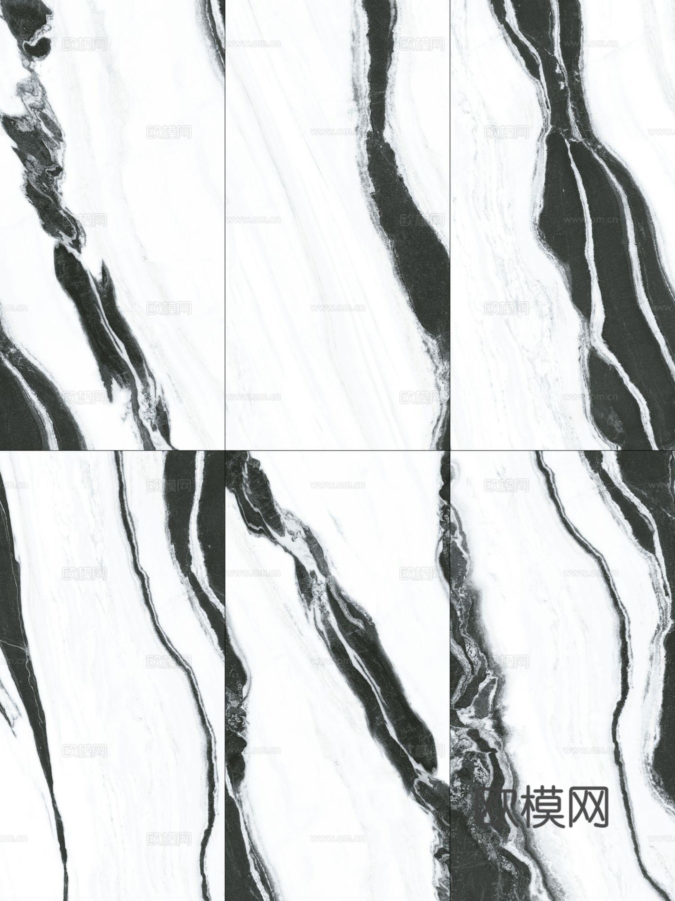 现代奢石岩板 大理石瓷砖 熊猫白