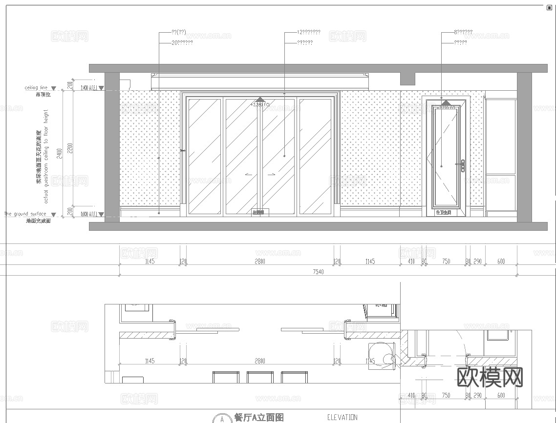 别墅 样板间 最新全套施工图 效果图合集cad施工图