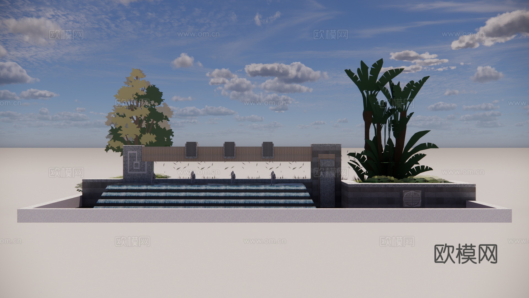 阳光房 园林景观 景观su模型