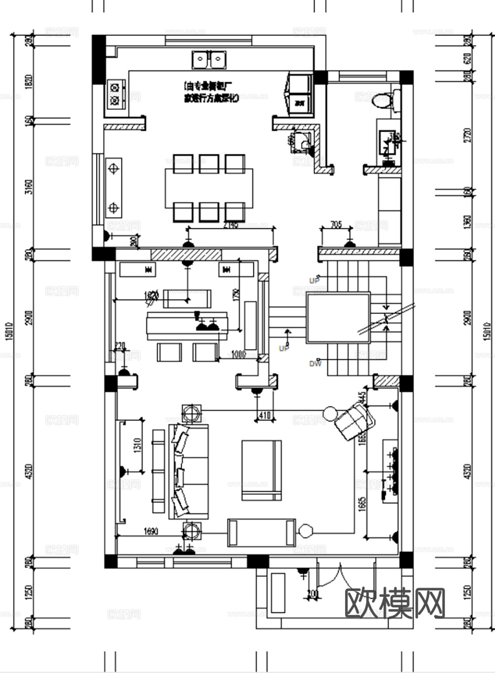 10套新中式风格样板间别墅大平层复式住宅CAD施工图附效果图cad施工图