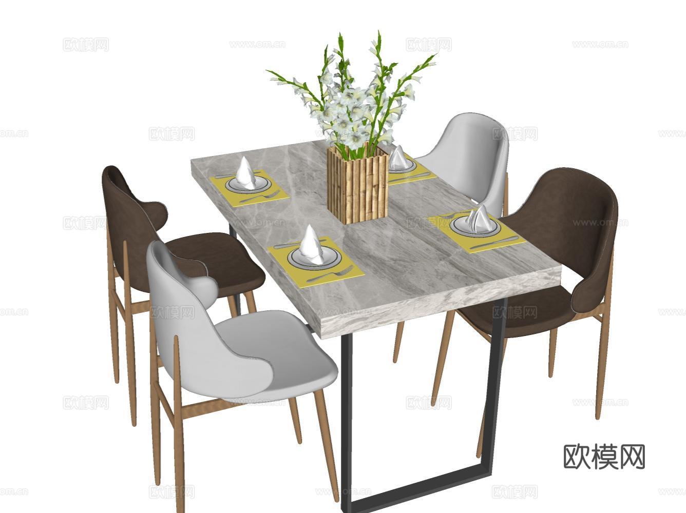 餐桌椅su模型