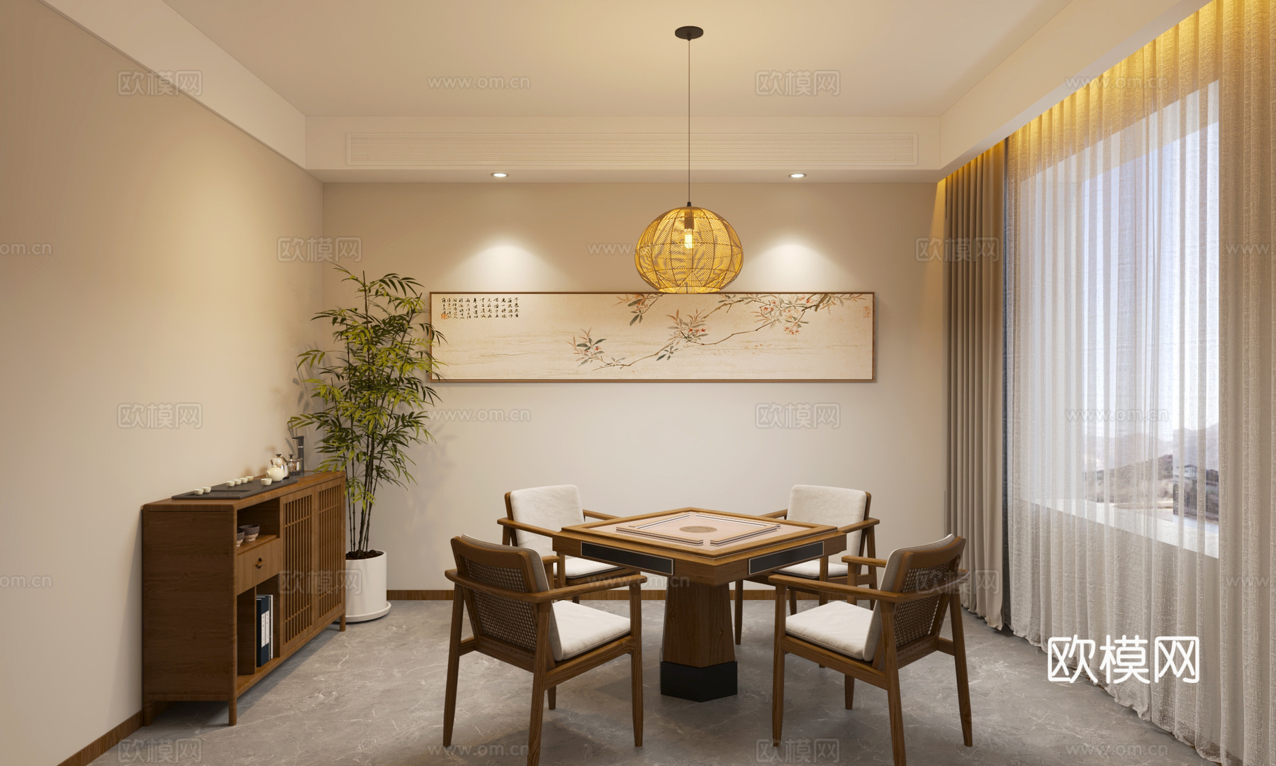 KTV棋牌室卫生间3d模型下载（渲染图4）