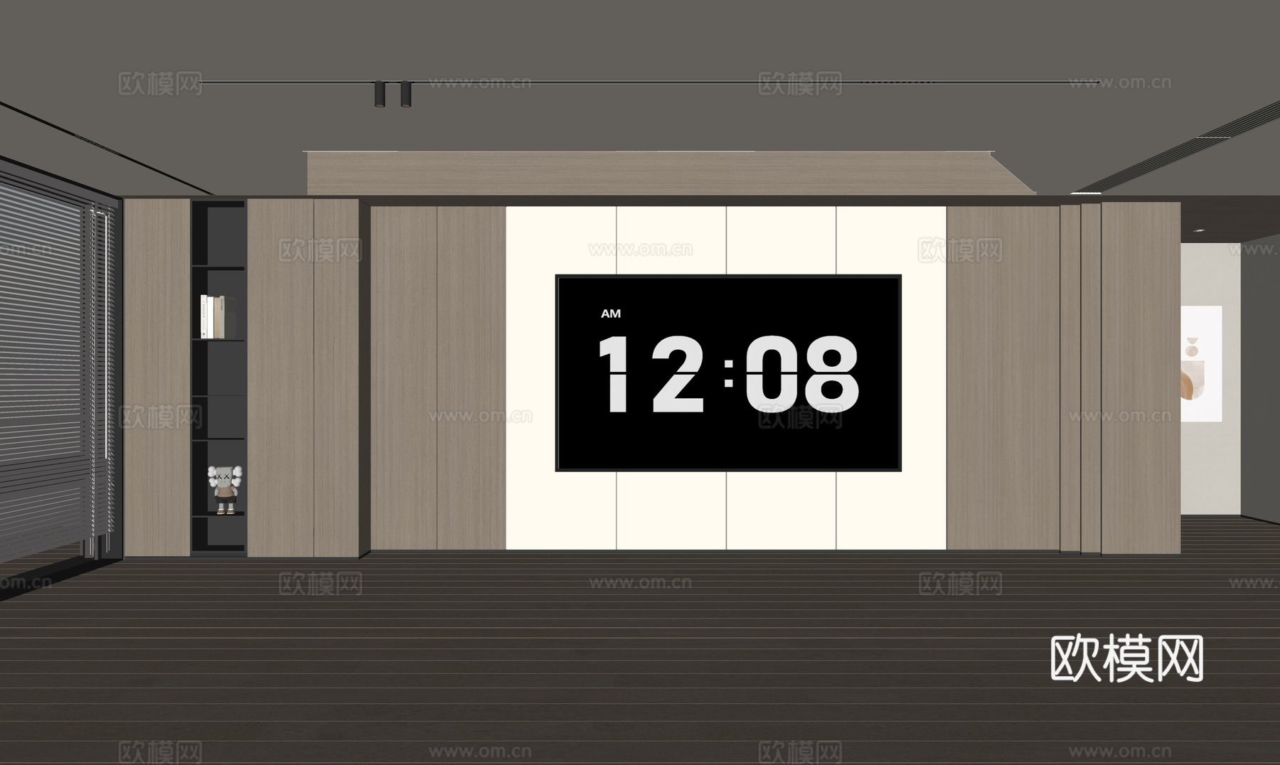 现代客厅 奶油客厅 电视背景墙 客厅背景 奶油风背景墙su模型