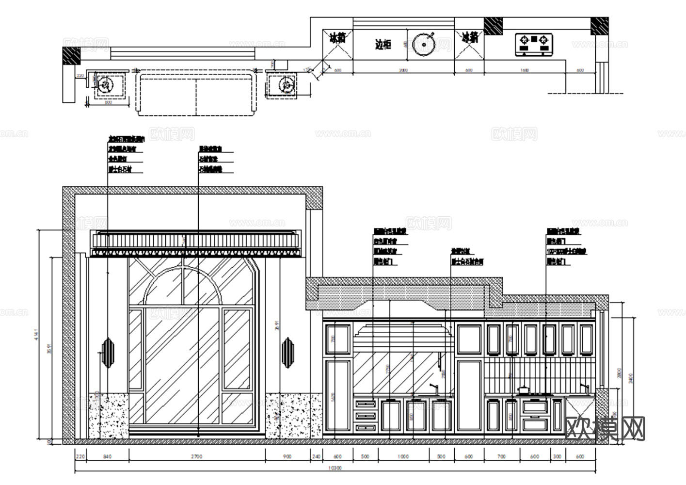 10套欧式古风格样板间别墅大平层复式住宅CAD施工图附效果图cad施工图
