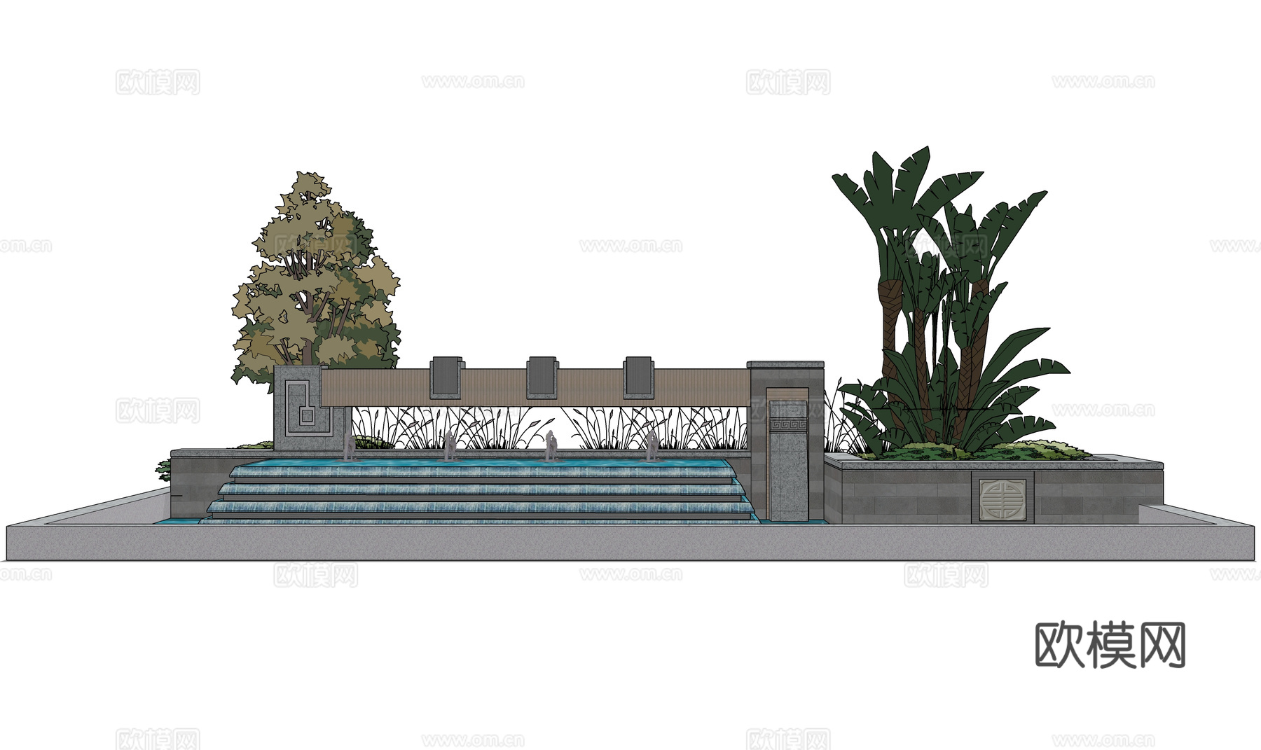 阳光房 园林景观 景观su模型