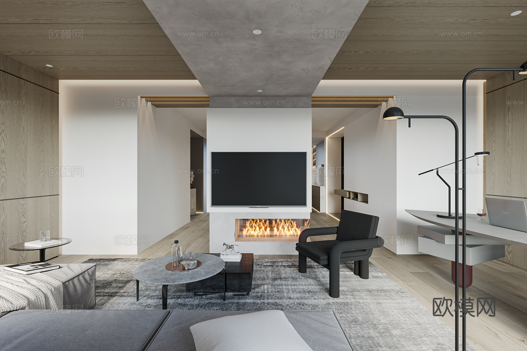 轻奢大平层 样板间 最新全套施工图 效果图合集cad施工图