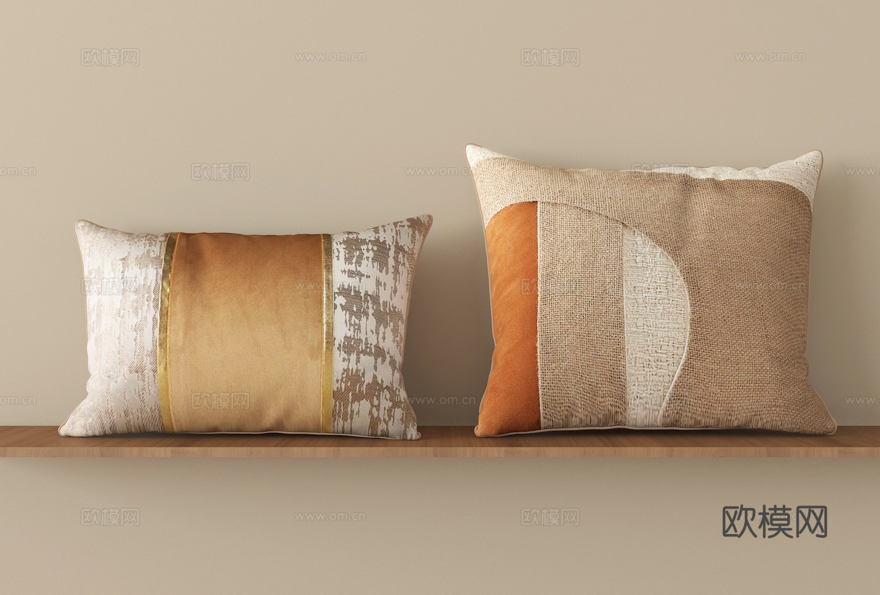 现代抱枕 靠枕 靠垫su模型