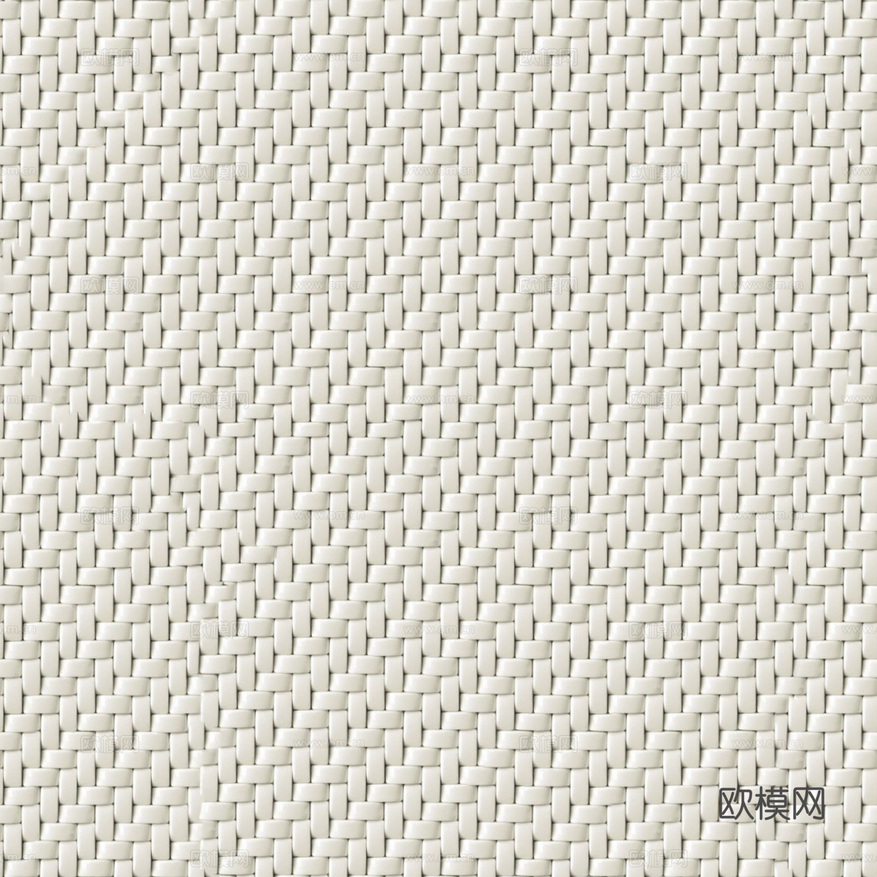 现代法式编织皮 无缝米白编制皮革贴图