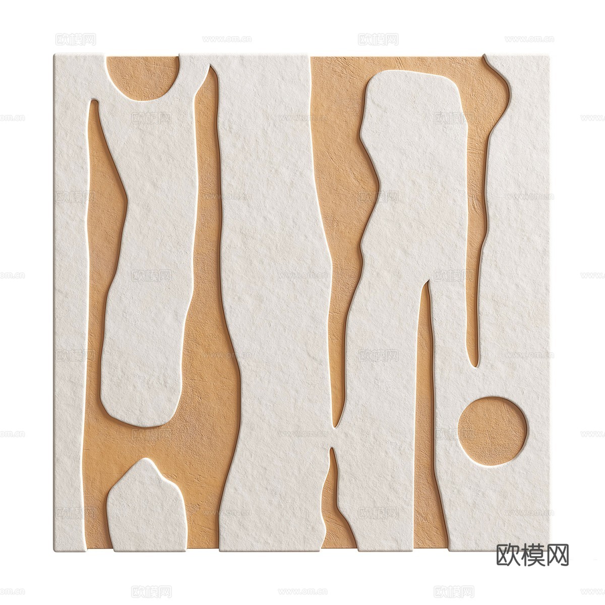 现代艺术墙饰 挂饰 装饰板3d模型下载（渲染图2）