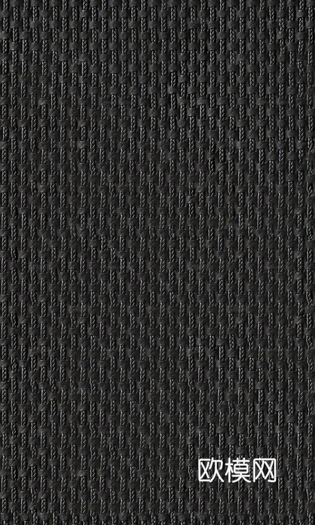 现代法式编织皮 无缝黑色编制皮革贴图
