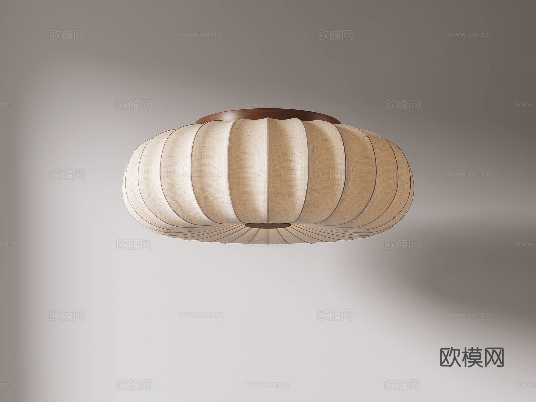 中古风吸顶灯 卧室吸顶灯su模型