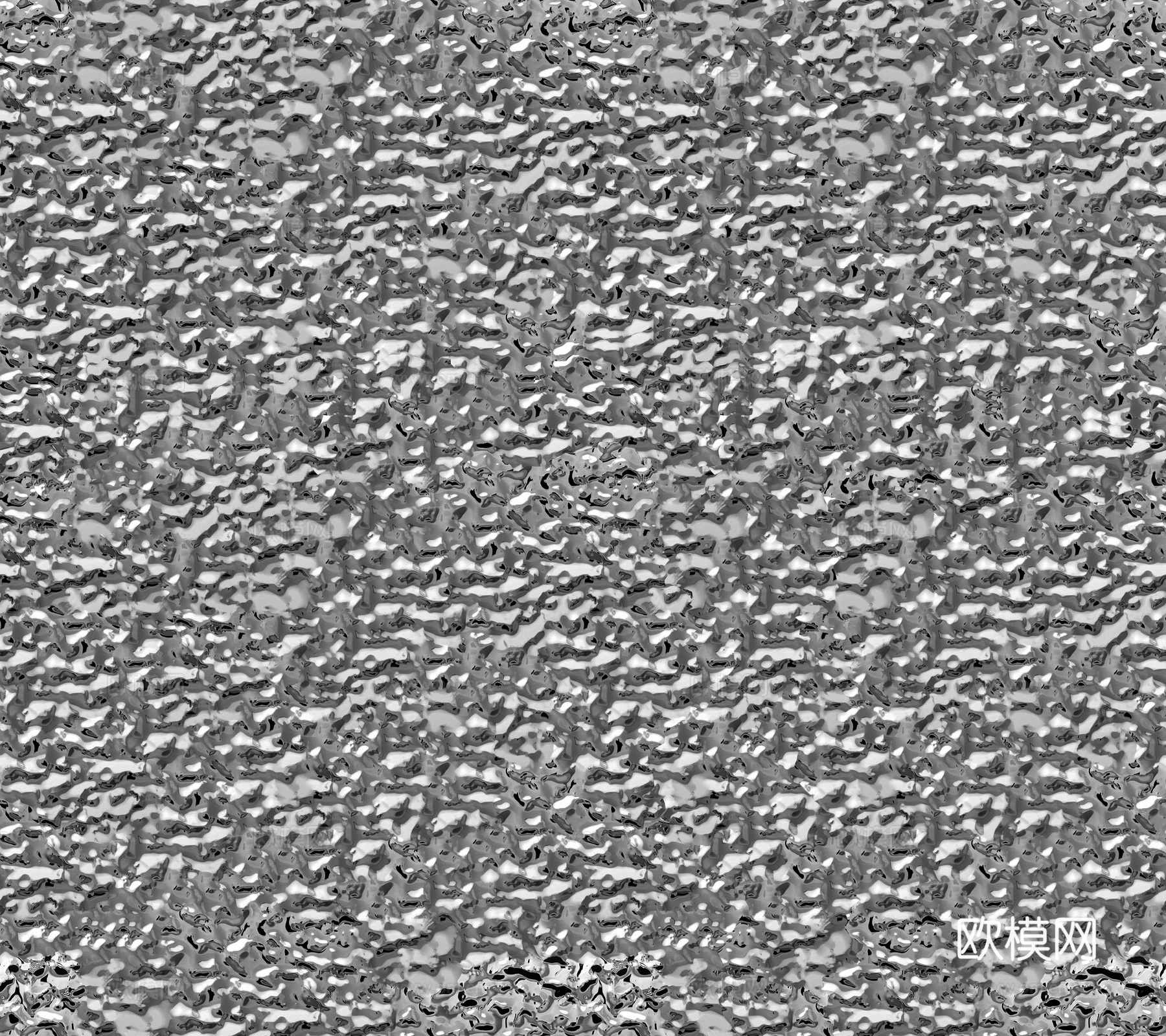 现代无缝银色水波纹不锈钢金属板