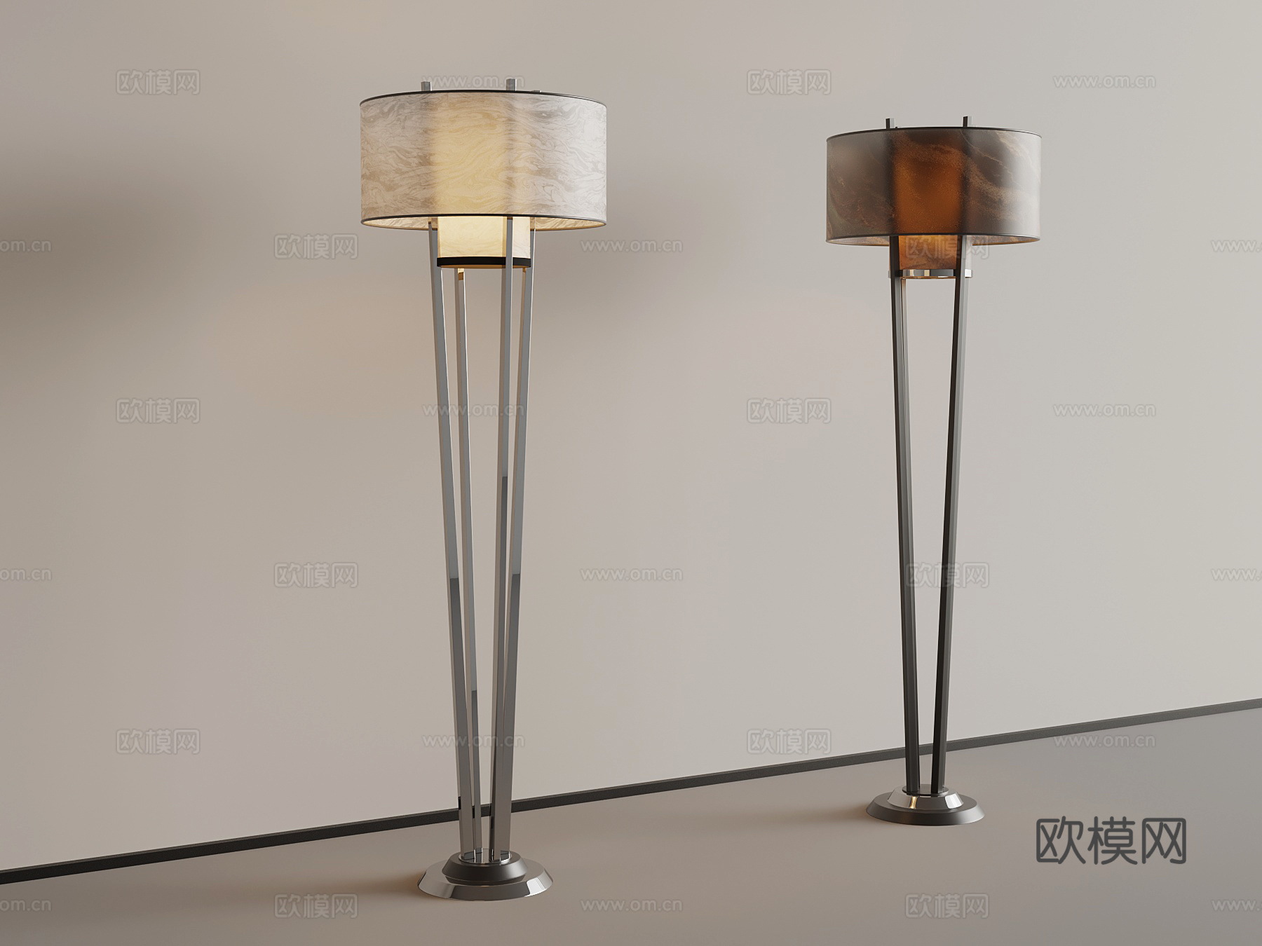 现代落地灯su模型