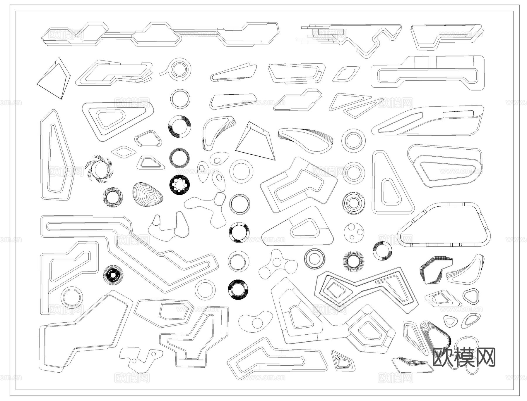树池坐凳平面CADcad施工图