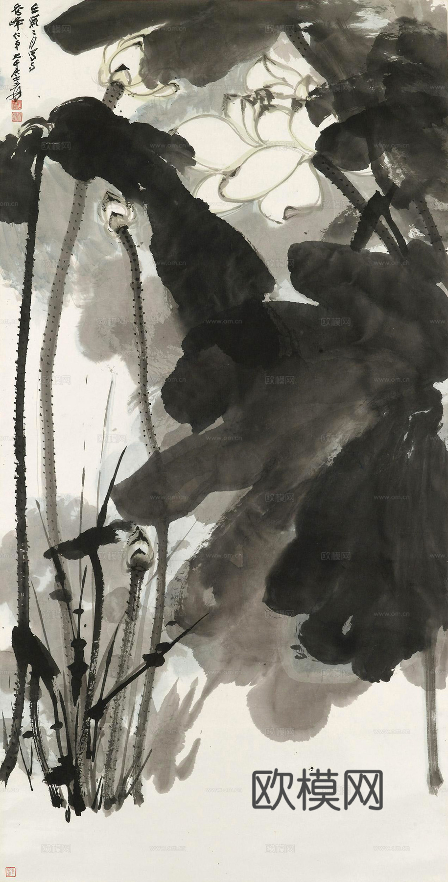 张大千绘画作品，中国近现代水墨画，写意水墨画50下载