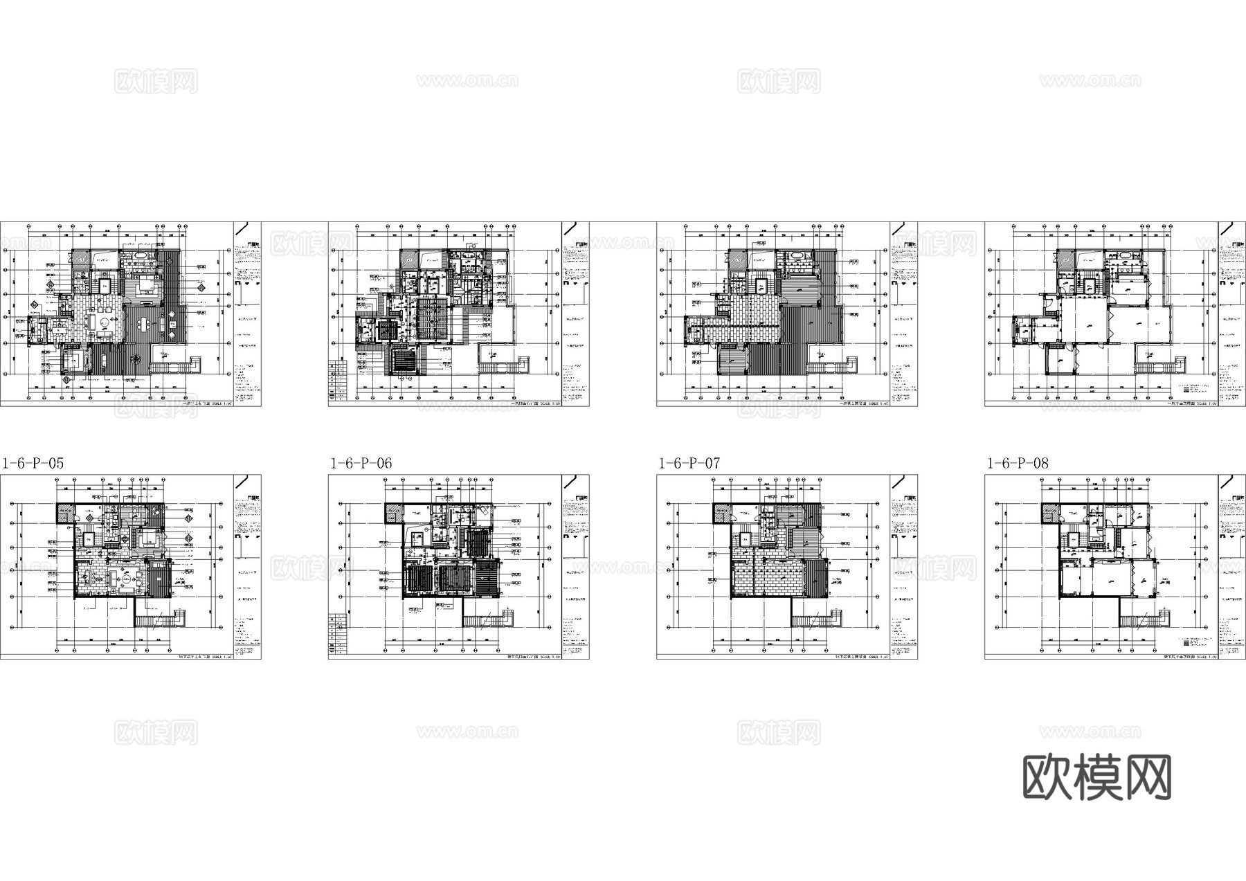 绿城桃花源别墅施工图cad施工图cad施工图