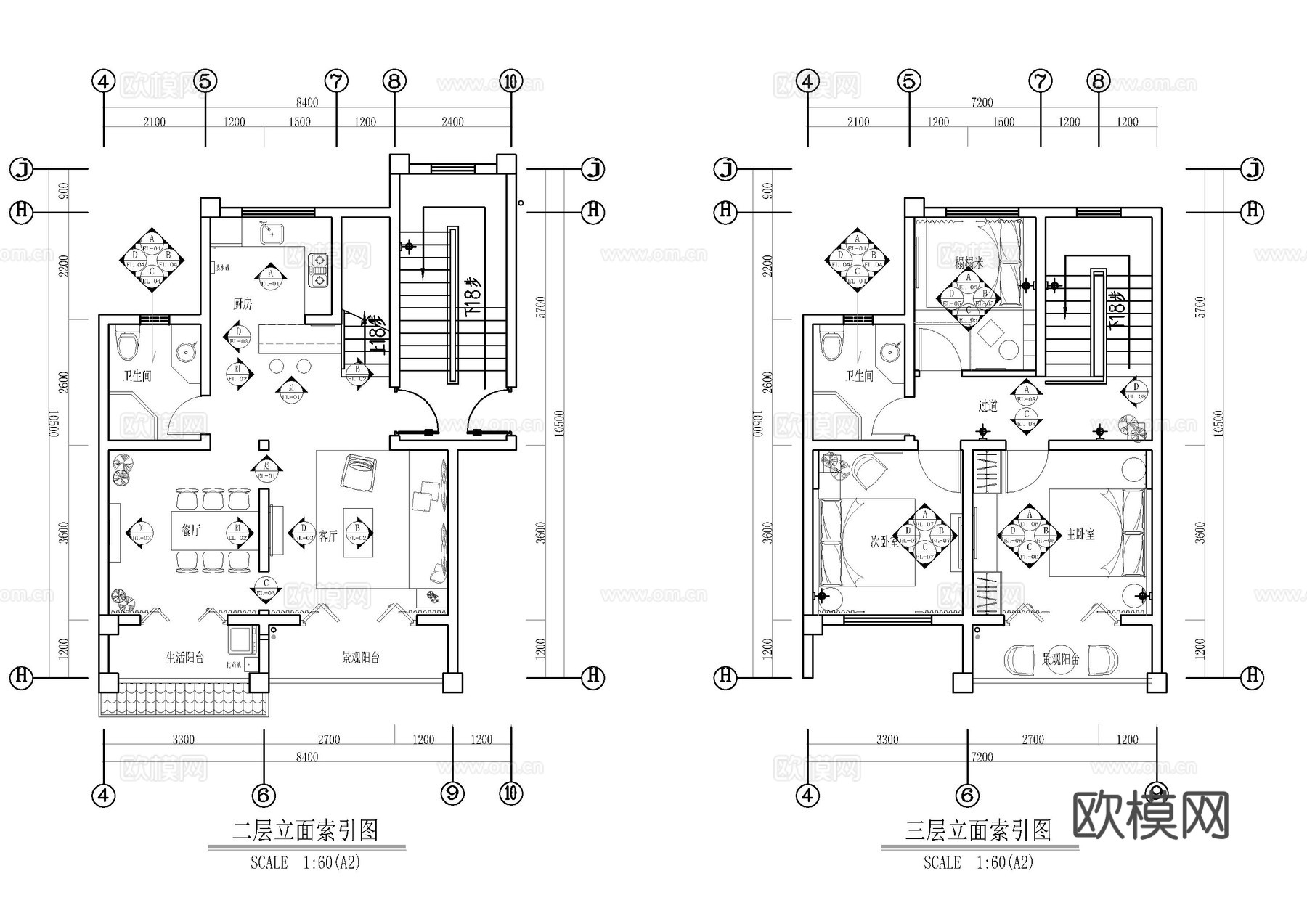 桐梓县度假民宿施工图cad施工图下载（渲染图1）