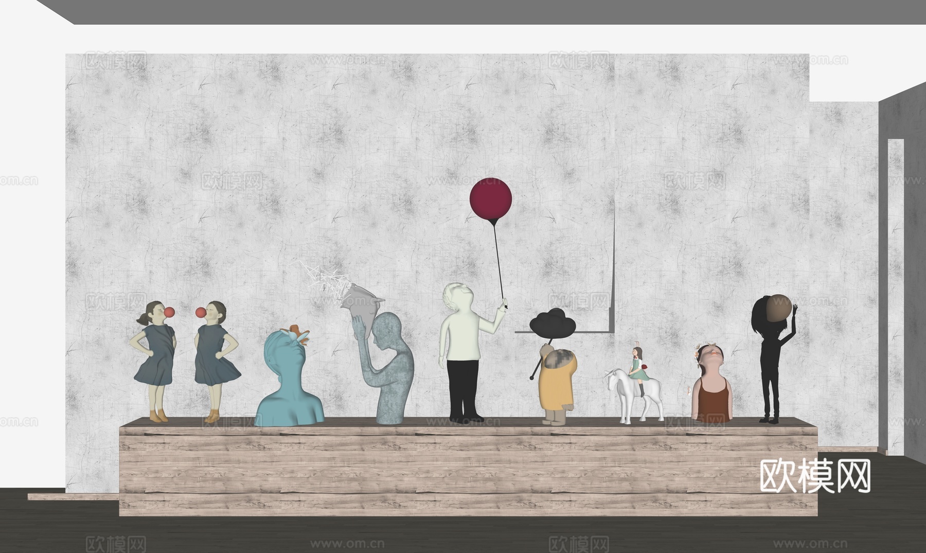 现代轻奢系列装饰摆件su模型