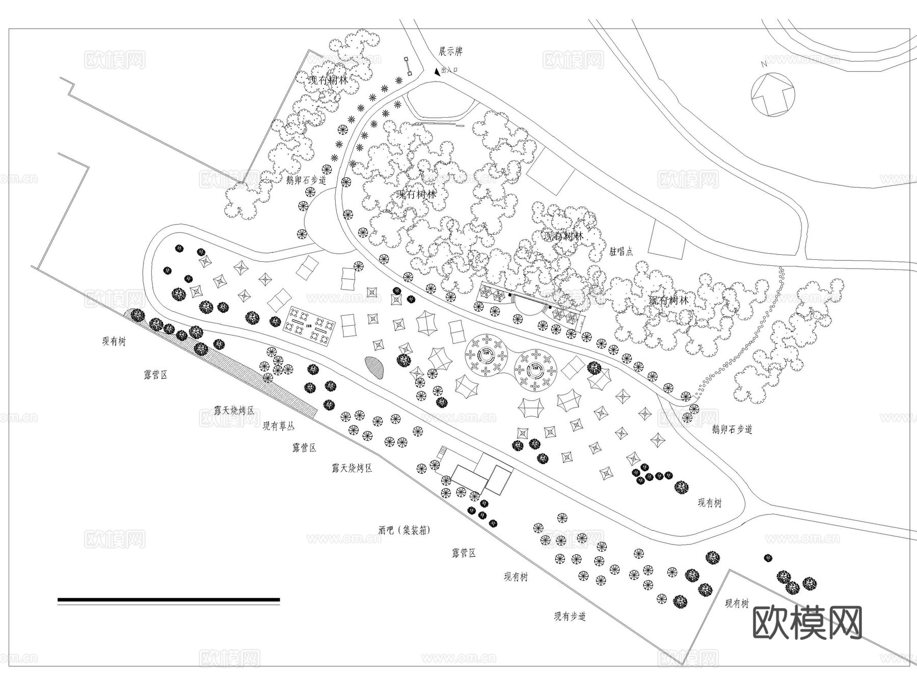 露营房车营地CADcad施工图