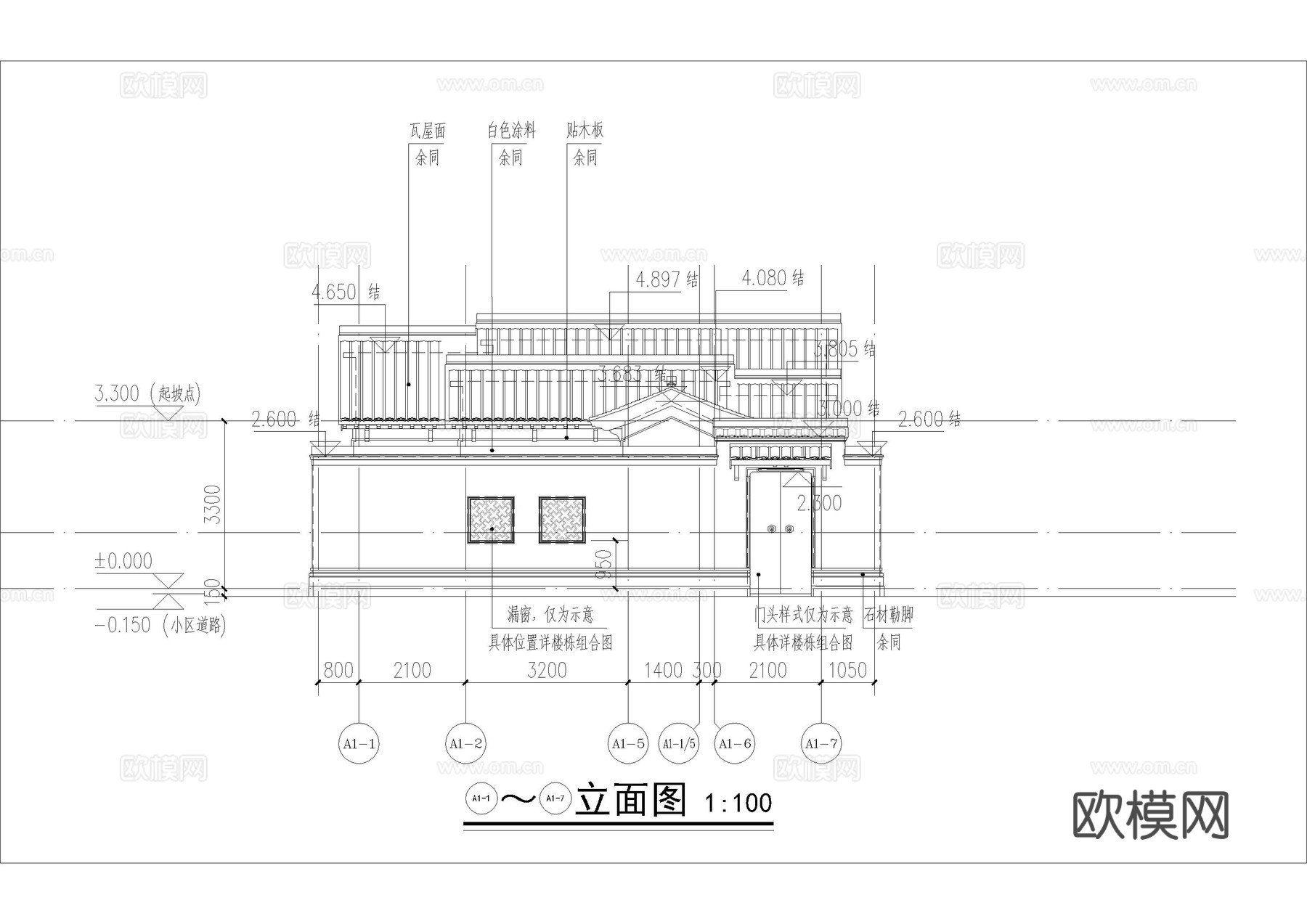 桃李春风民宿建筑施工图cad施工图