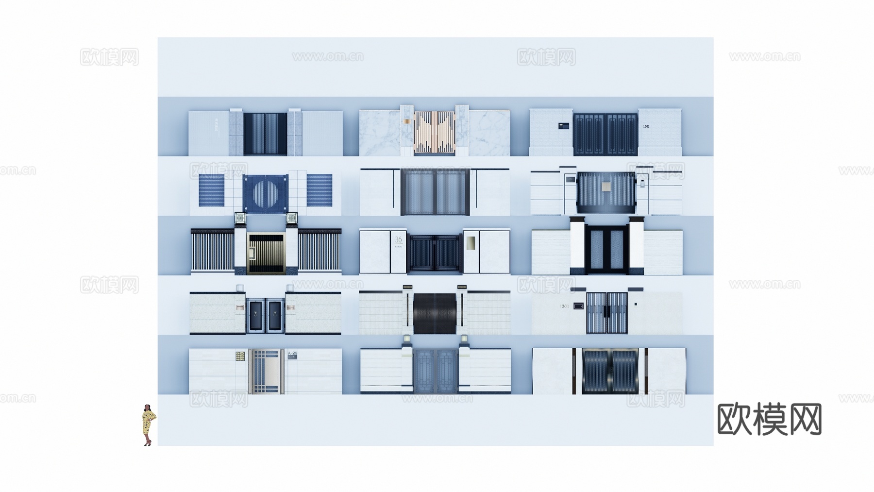 草坪灯 造景 水池 室内造景 庭院门 庭院灯 室内景观 露台su模型