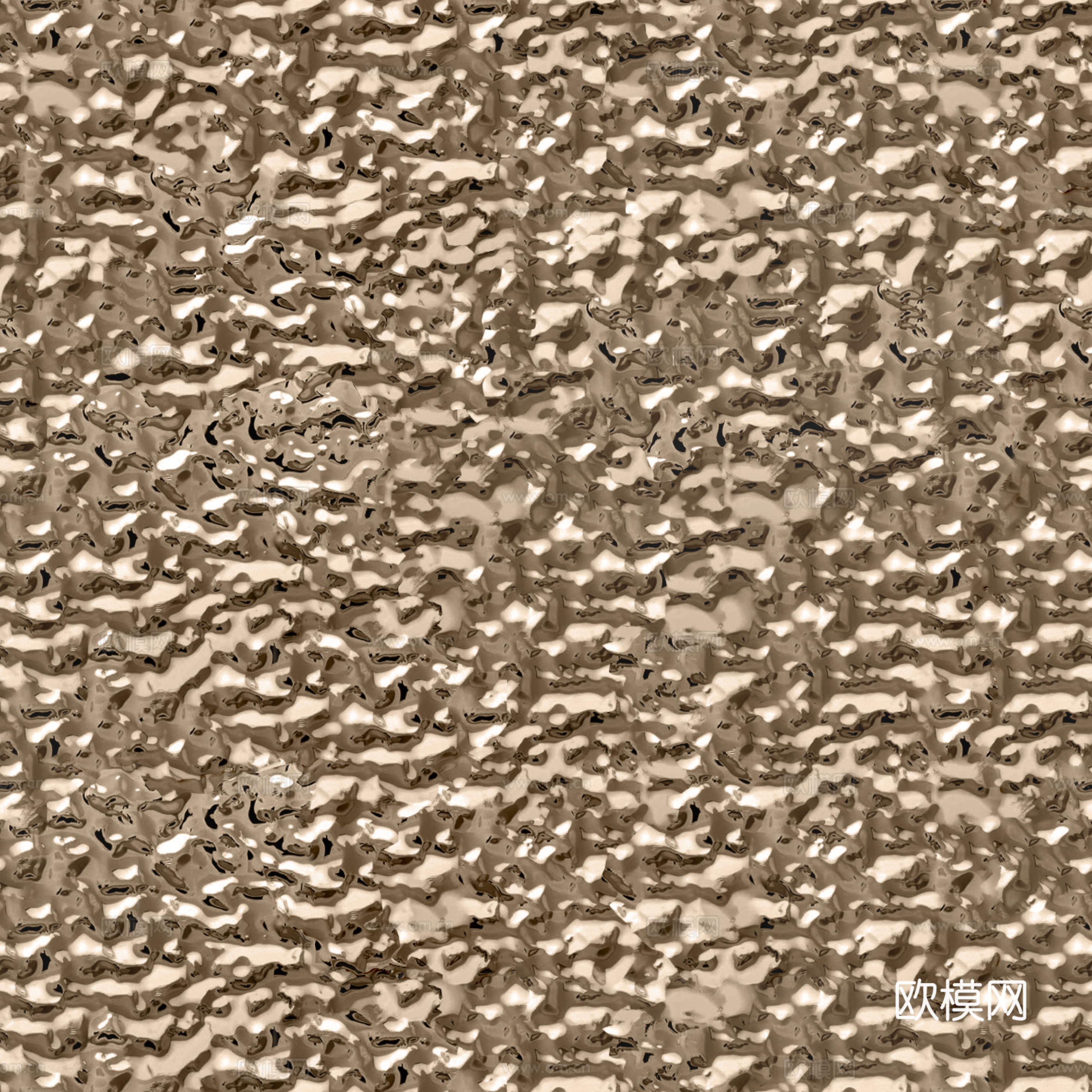 现代无缝金色水波纹不锈钢金属板